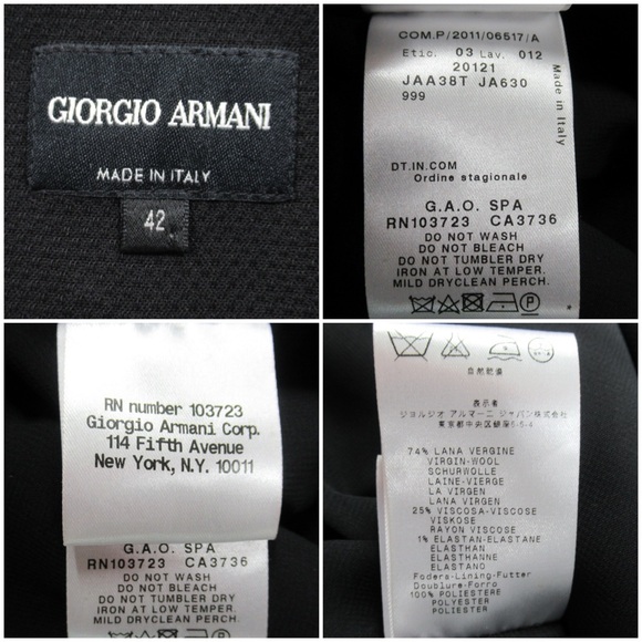 GIORGIO ARMANI Black Wool Crepe Tulip
Draped Sleeveless Sheath Dress Size 42 / 6 - Picture 13 of 14